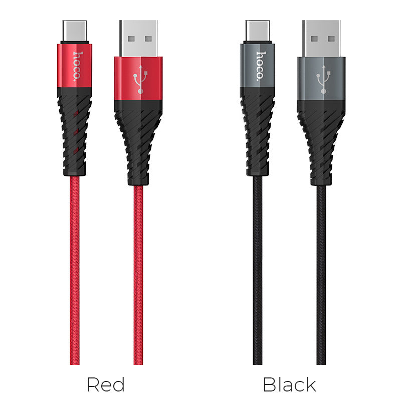 HOCO X38 is suitable for Apple data cable nylon braided Android Type-C fast charging cable ultra short 25cm