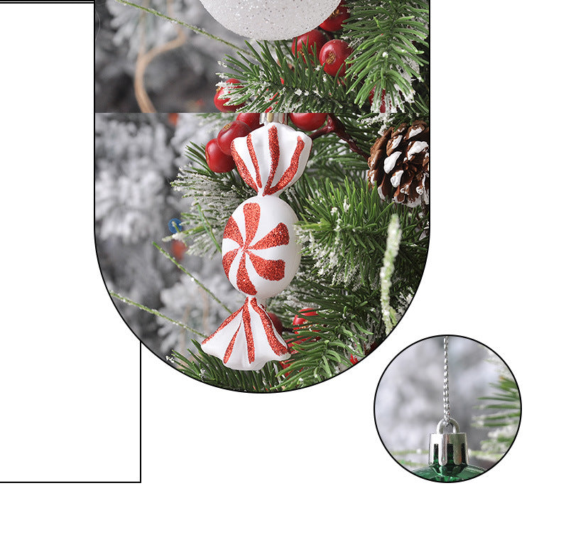 聖誕3cm混裝房屋彩繪電鍍禮包聖誕掛飾裝飾品聖誕球套裝