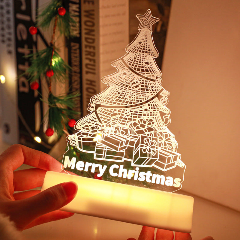 Christmas Decorative Lamp Small Table Lamp Night Light Christmas Ornament Luminous Christmas Gift Wholesale