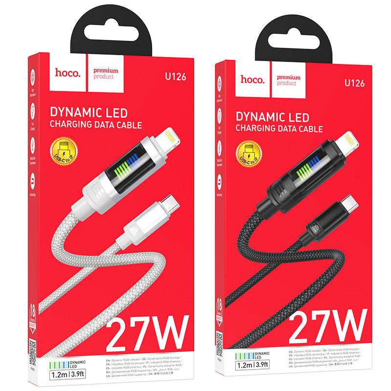 HOCO U126-100W marquee charging cable PD27W is suitable for fast charging of Apple Type-C mobile phones