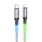 HOCO U112-luminous 60W charging data cable aluminum alloy PD20W suitable for Apple Type-C