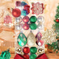 Christmas decoration 57pcs special-shaped onion pink painted hanging ornaments