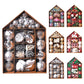 Christmas 3cm mixed house painted electroplating gift bag Christmas hanging ornaments Christmas ball set