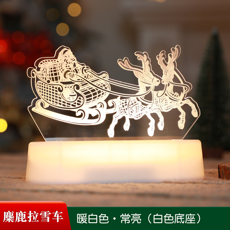 Christmas Decorative Lamp Small Table Lamp Night Light Christmas Ornament Luminous Christmas Gift Wholesale