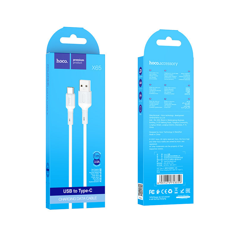 HOCO X65 charging data cable 2.4A suitable for Apple mobile phone data cable v8 Android type-c cable