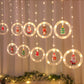 聖誕節裝飾燈彩燈燈串星星燈聖誕樹燈串LED USB8功能遙控現貨