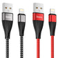 HOCO X57 charging data cable is suitable for Apple Android type-c mobile phone aluminum alloy nylon braided cable