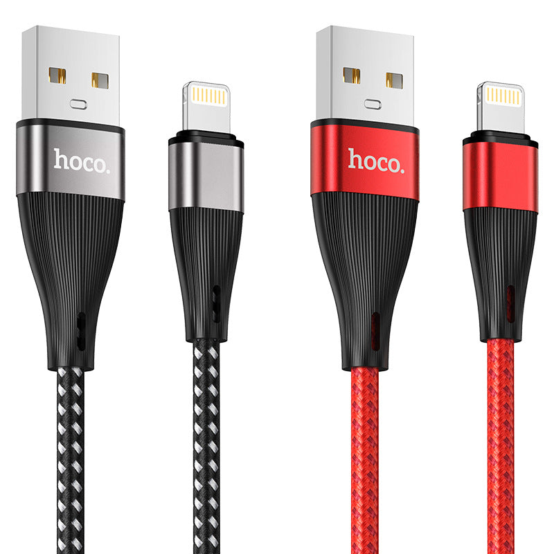 HOCO X57 charging data cable is suitable for Apple Android type-c mobile phone aluminum alloy nylon braided cable