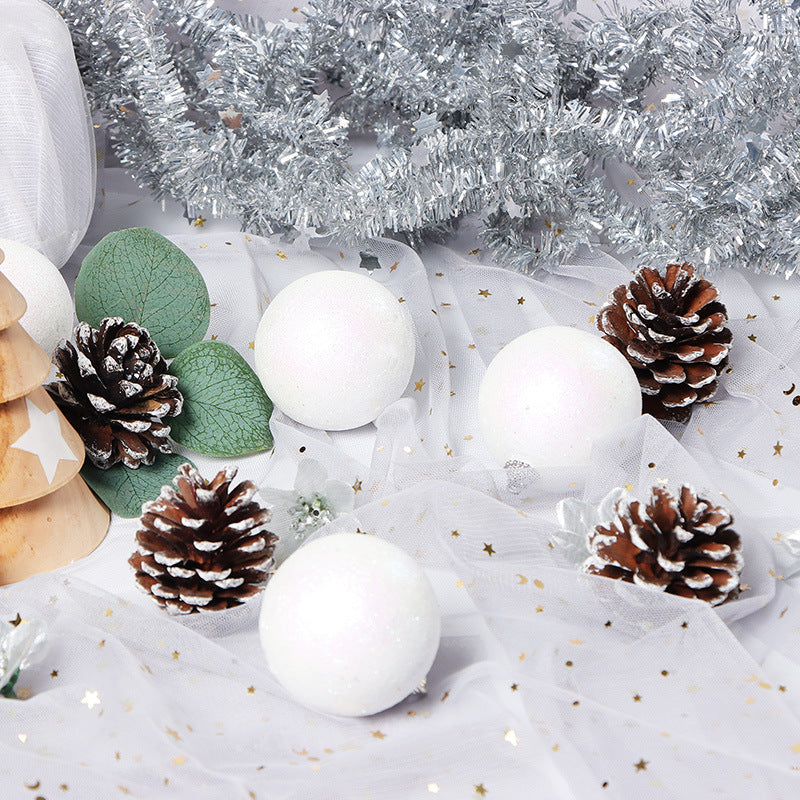 聖誕圓筒裝10松果泡沫球聖誕樹裝飾掛飾聖誕球優惠裝