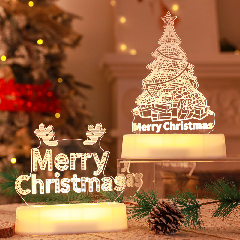 Christmas Decorative Lamp Small Table Lamp Night Light Christmas Ornament Luminous Christmas Gift Wholesale