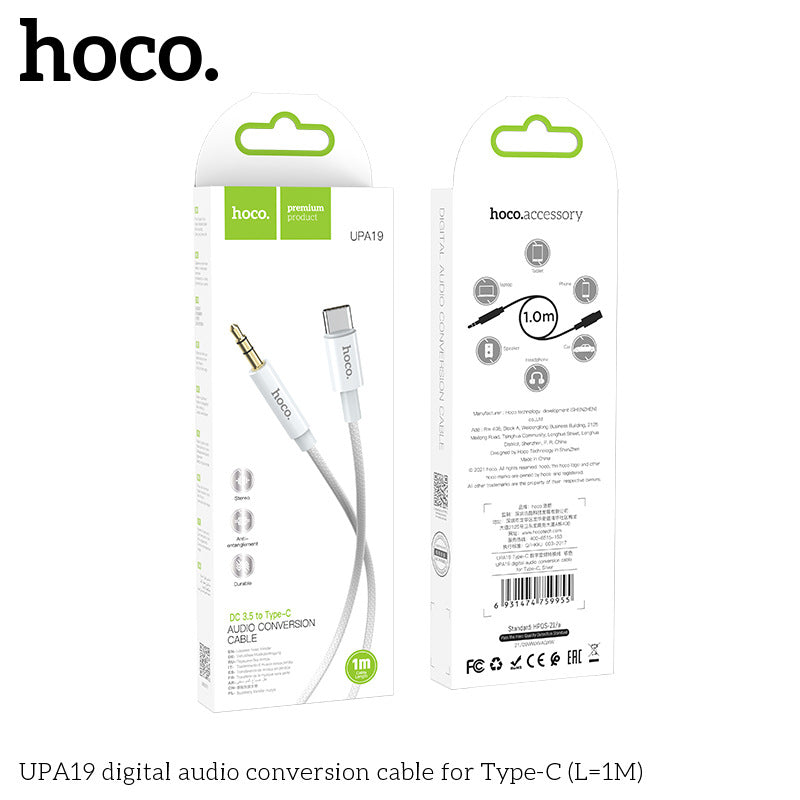 HOCO UPA19 Type-C digital audio conversion cable Type-C to DC3.5 mobile phone adapter cable