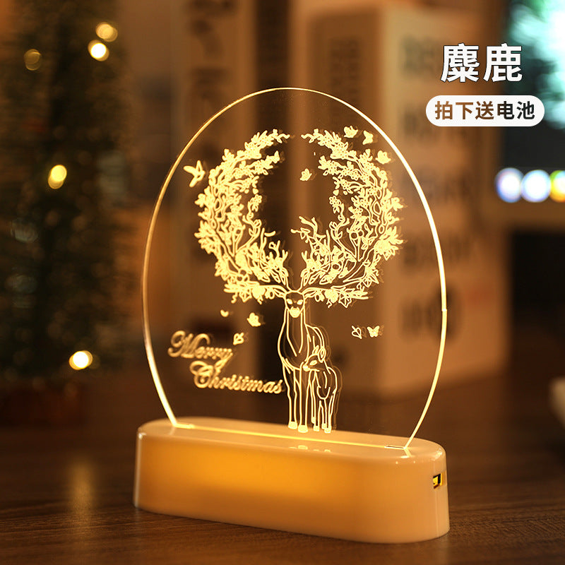 Christmas Decorative Lamp Small Table Lamp Night Light Christmas Ornament Luminous Christmas Gift Wholesale