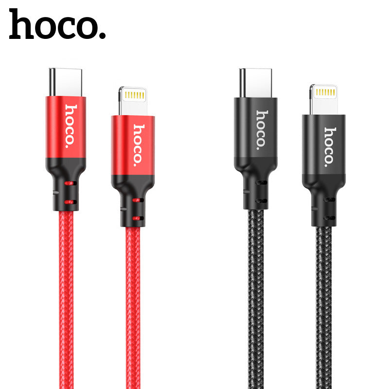 HOCO X14 is suitable for Apple fast charging PD20W braided data cable 1m/2m/3m extended charging cable