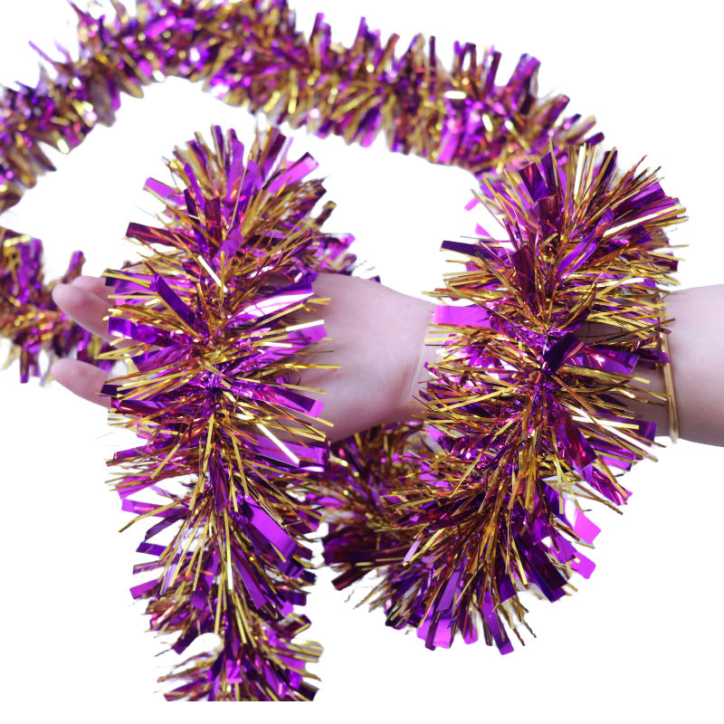 聖誕 9cm彩條節日布置裝飾毛條派對拉花跨境茜草婚慶用品彩帶 (10件起批)