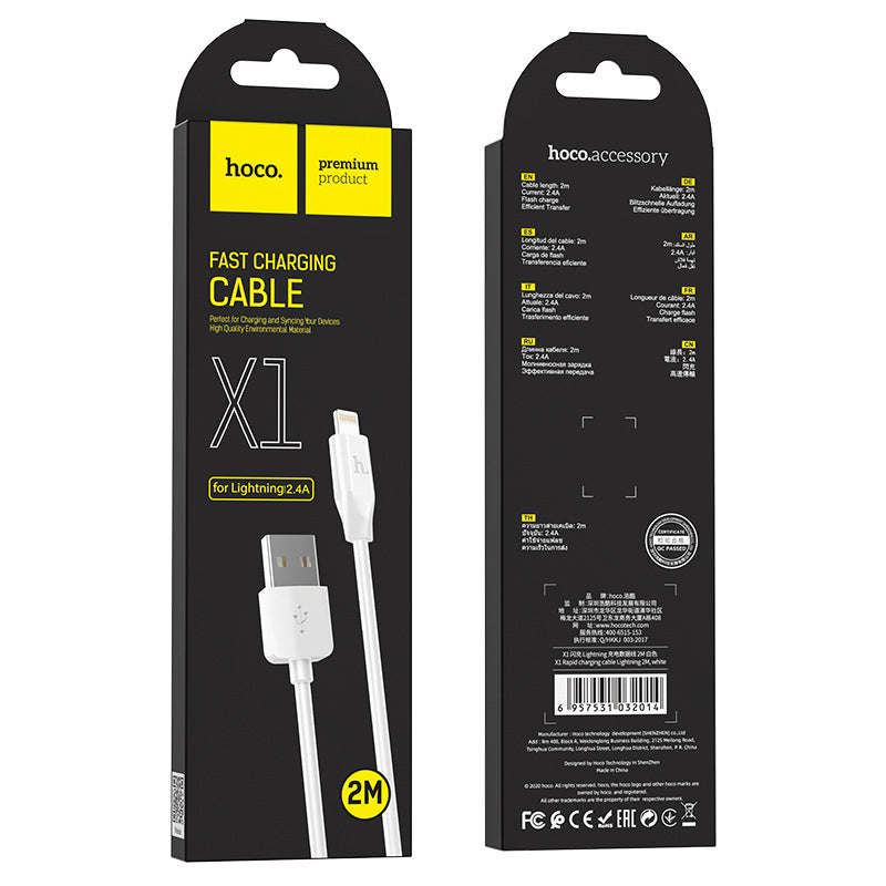 HOCO X1 is suitable for Apple Iphone data cable Android fast charging cable flash charging cable type-C