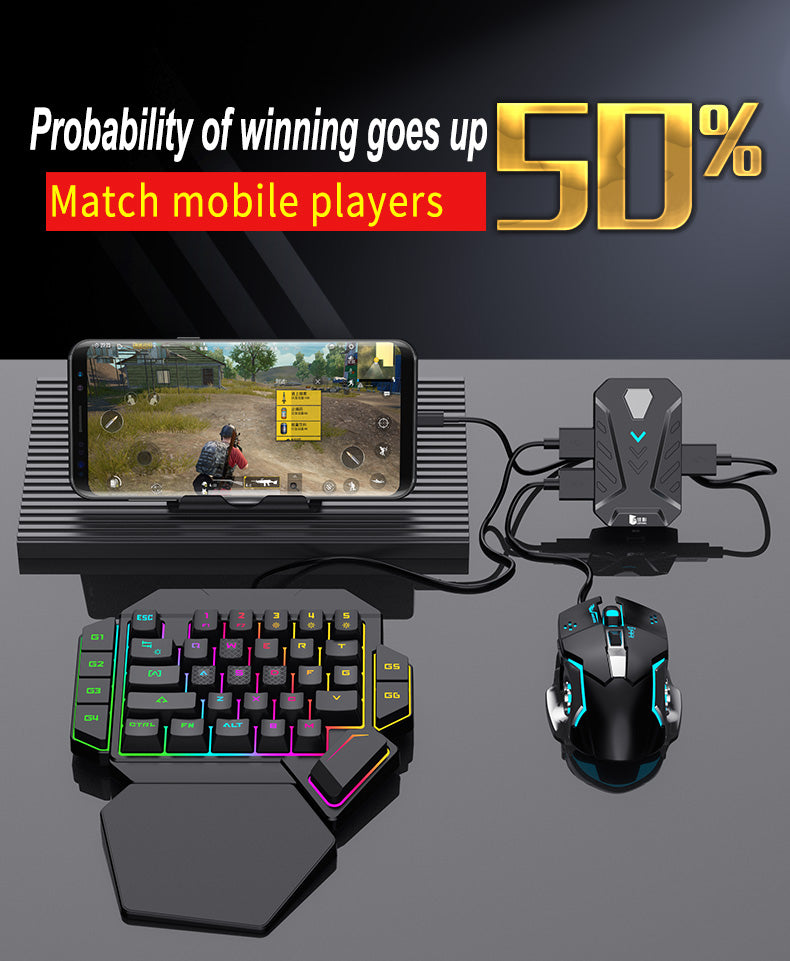 Mixlite 喫雞王座，遊戲手把鍵鼠轉換器，適用於英雄聯盟手遊等遊戲的周邊