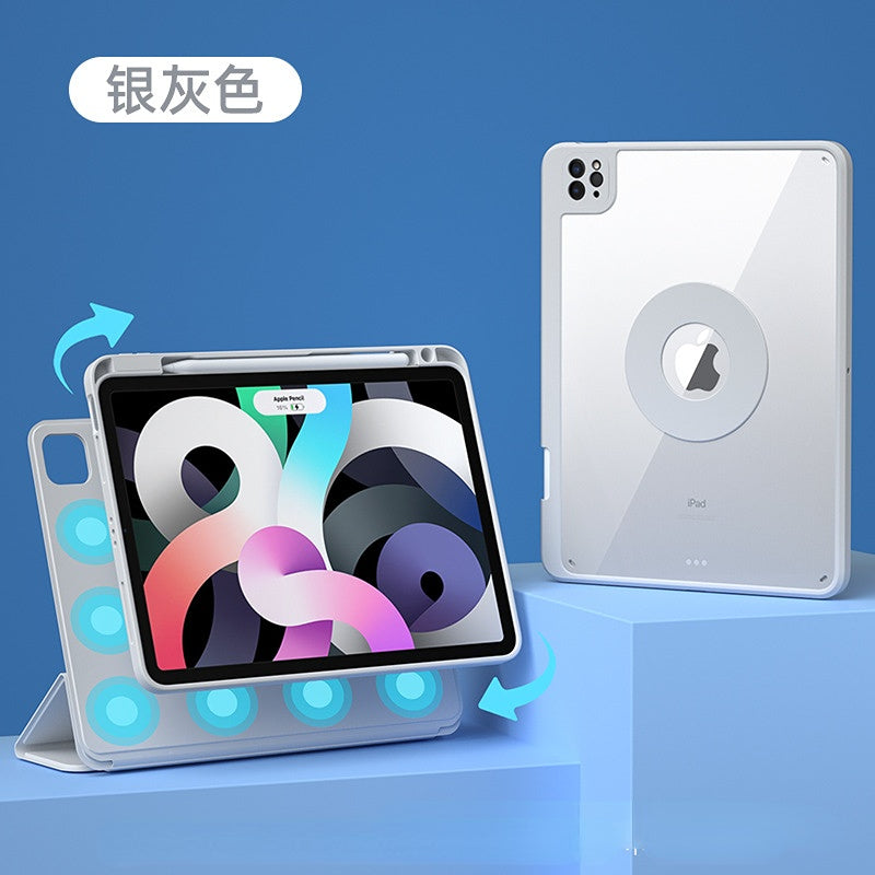 Suitable for iPad Pro11 protective case Air5 rotating pen slot 10.2 magnetic mini6 anti-bend iPad 10 protective case