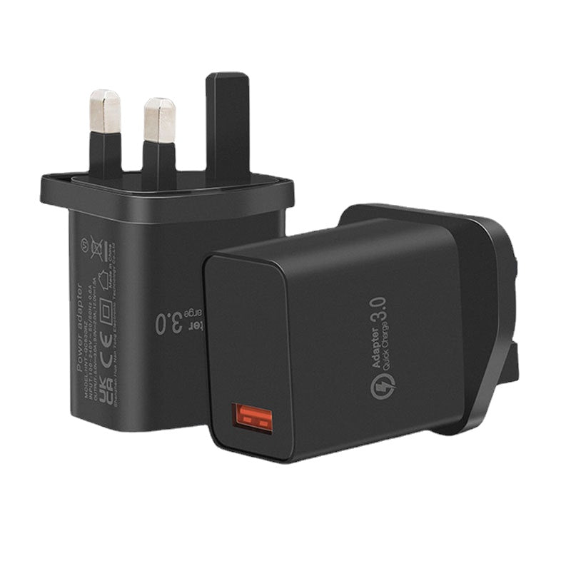 英規單USB手機充電器18W UKCA認證9V2A充電頭電適配器英規QC3.0