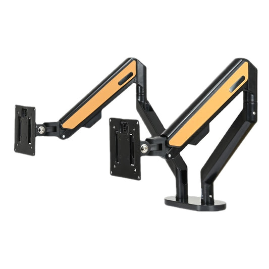 Adjustable 13-32 inch screen dual monitor arm desktop stand with clip