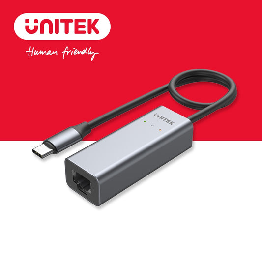 UNITEK Aluminum Alloy USB-C 2.5Gbps to RJ45 Wired Network Card (Y-U1313A)