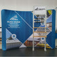 10ft Portable Fabric Trade Show Display Booth Banner Booth Exhibition Backdrop Trade Show Display with TV Stand