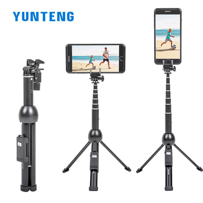 Yunteng 992 mobile phone selfie stick tripod mini lightweight portable desktop 9928 upgraded Bluetooth remote control bracket