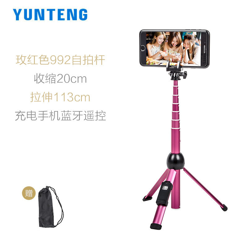 Yunteng 992 mobile phone selfie stick tripod mini lightweight portable desktop 9928 upgraded Bluetooth remote control bracket