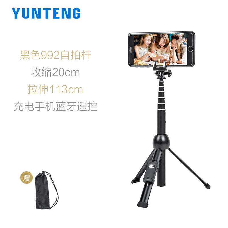 Yunteng 992 mobile phone selfie stick tripod mini lightweight portable desktop 9928 upgraded Bluetooth remote control bracket