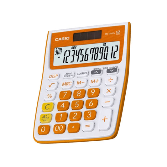 Casio MJ-12VCB Orange Shop Trade Calculator 12 Digit Function