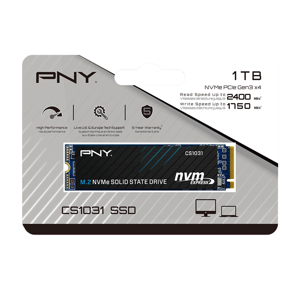 PNY CS1031 1TB/ 2TB M.2 2280 NVMe Gen3x4 固態硬碟