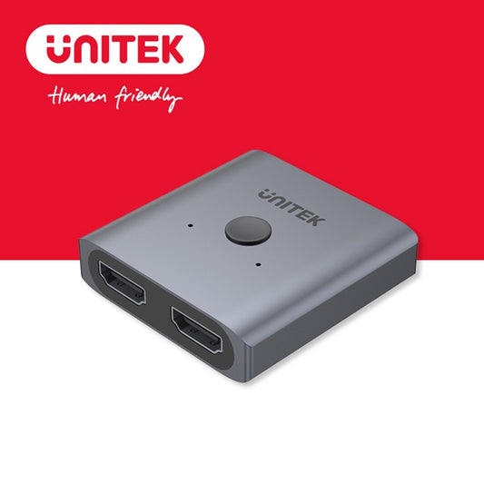 UNITEK 2-to-1 two-way HDMI aluminum alloy high-definition converter (space gray) (Y-V1127A)