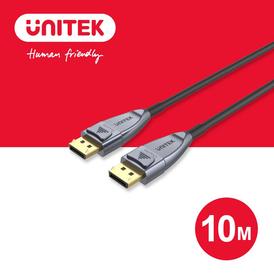 UNITEK DisplayPort Fiber Optic Version 1.4 8K60Hz 4K144Hz Transmission Cable (10M) (Y-C1616GY)