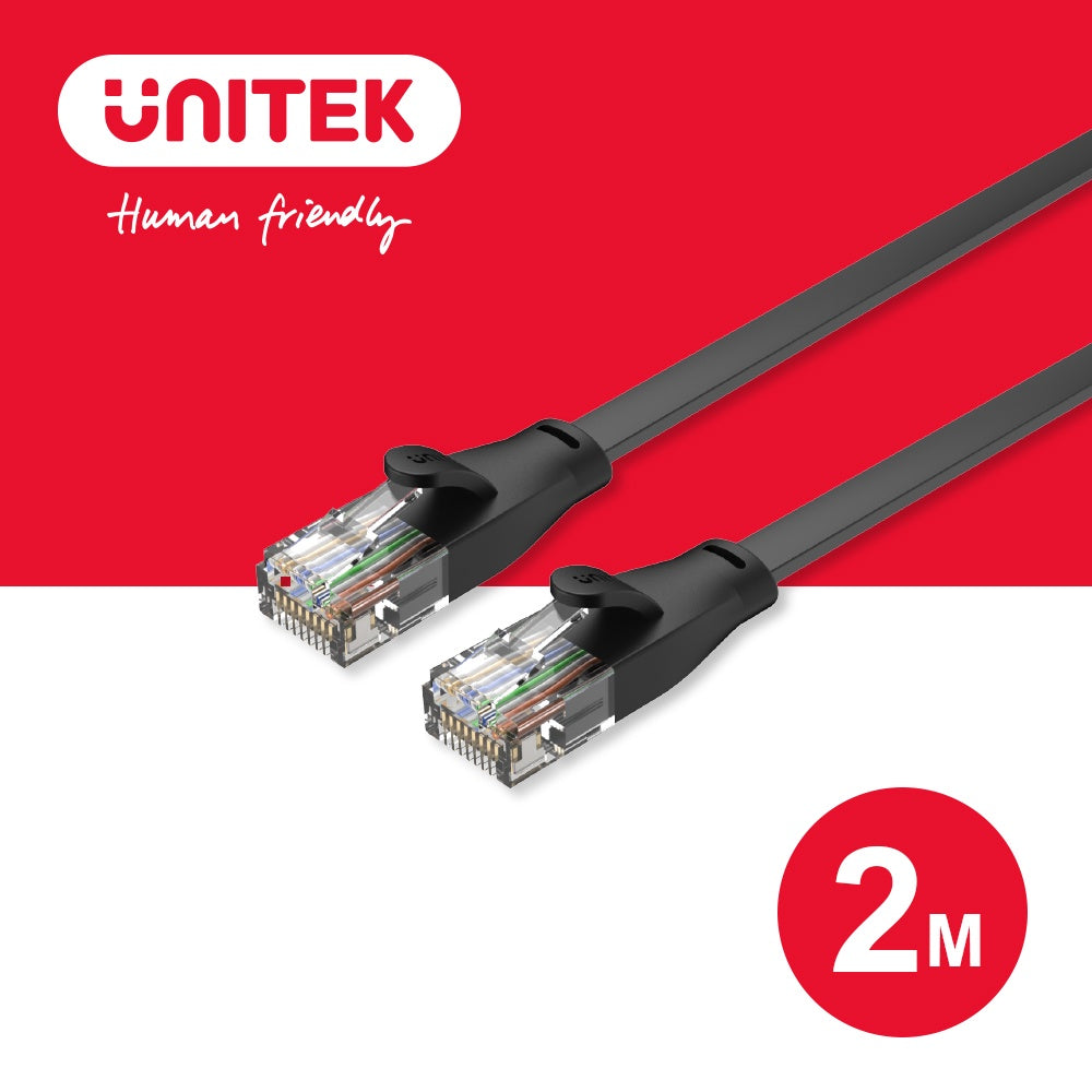 UNITEK CAT 6 RJ45（8P8C) 公對公 網路線(2M)(Y-C1810GBK)