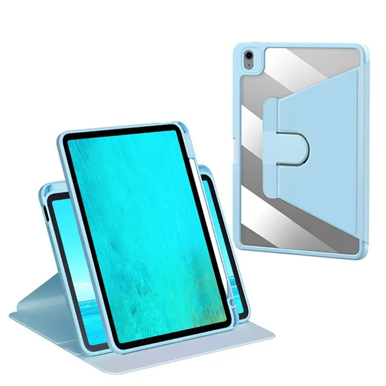 Suitable for iPad 9 protective case, anti-bending three-fold 360 degree Huawei 11 rotating sleep transparent Air5 shell tablet 10.2