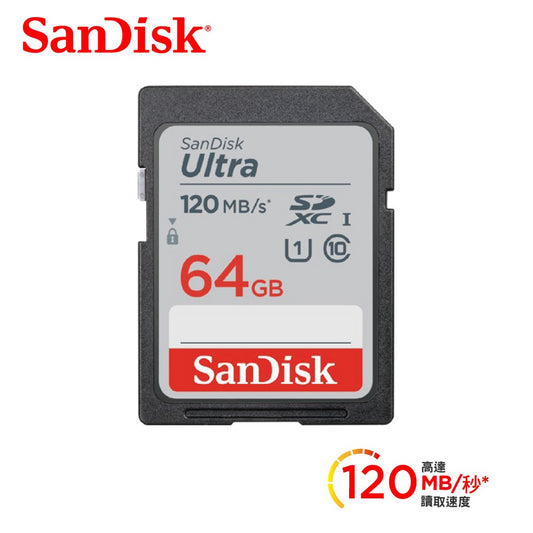 SanDisk Ultra SDXC UHS-I 64GB 記憶卡 120MB/s DUNB