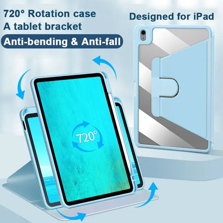 Suitable for iPad 9 protective case, anti-bending three-fold 360 degree Huawei 11 rotating sleep transparent Air5 shell tablet 10.2