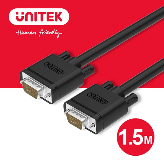 UNITEK VGA high-definition transmission line male to male 1.5M (Y-C503G)