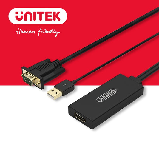 UNITEKVGA (male) to HDMI (female) audio and video transmission conversion cable (Y-8711)