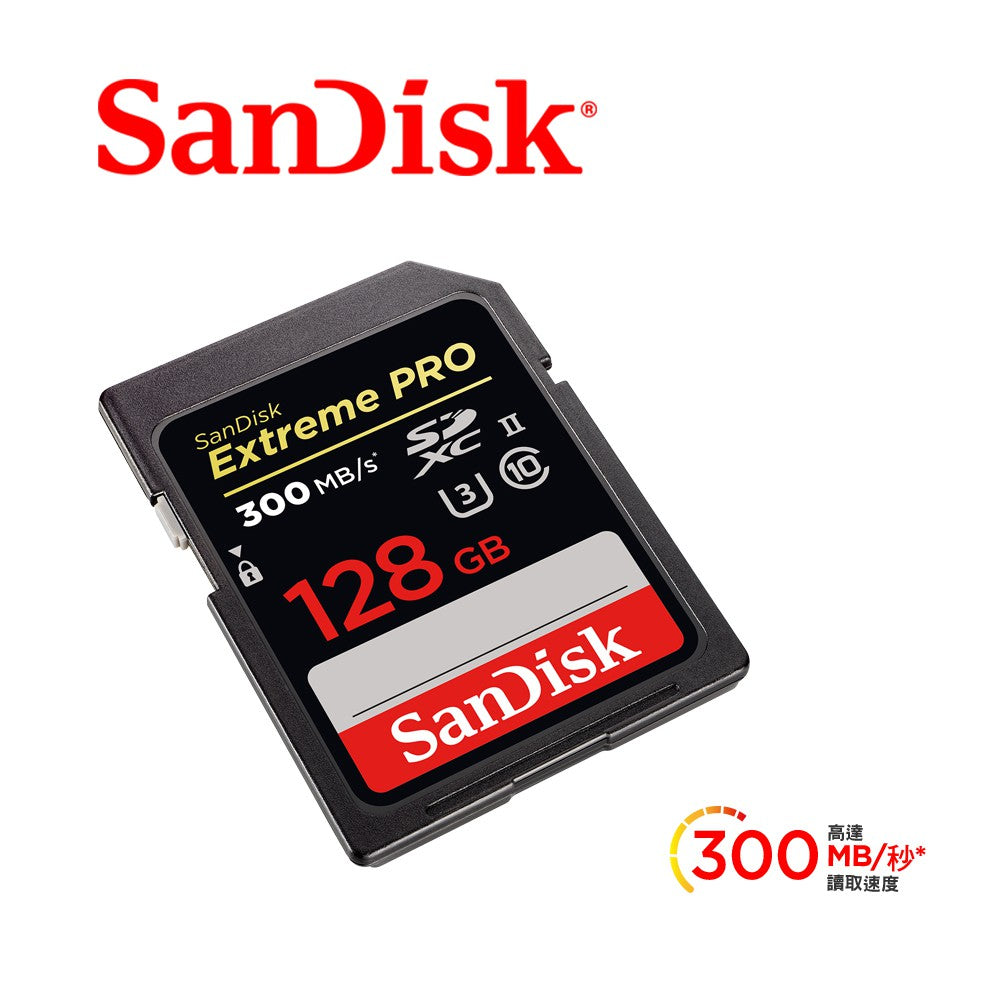 SanDisk ExtremePRO SDXC (U3) 128GB Memory Card 300MB