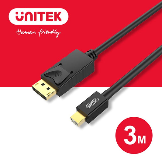 UNITEK Mini DisplayPort to DisplayPort version 1.2 transmission cable 3M (Y-C612BK)