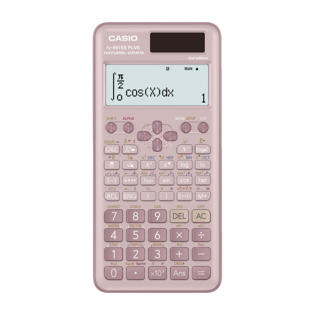 Casio FX-991ES Plus2 Pink School Calculator/Science Academy/Pacific 417 Function