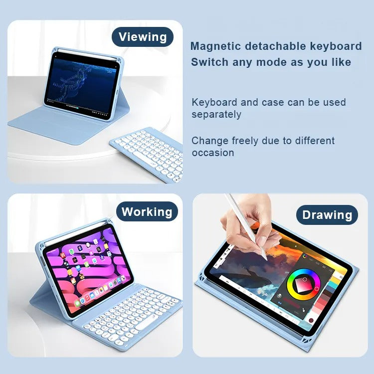 Suitable for iPad Air5 Bluetooth keyboard case 10.2 touch keyboard 10.9" leather case