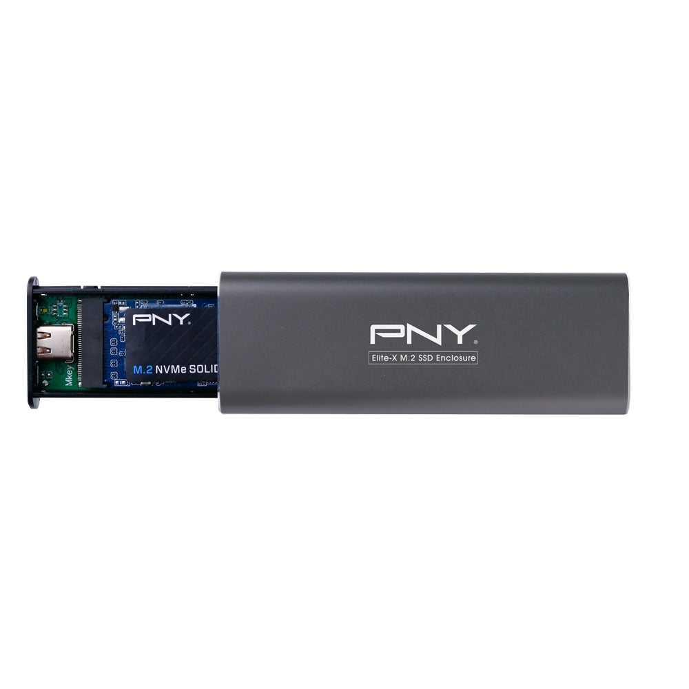 PNY Elite-X NVMe M.2 SSD USB3.1 TypeC 10Gbps SSD External Box-Black