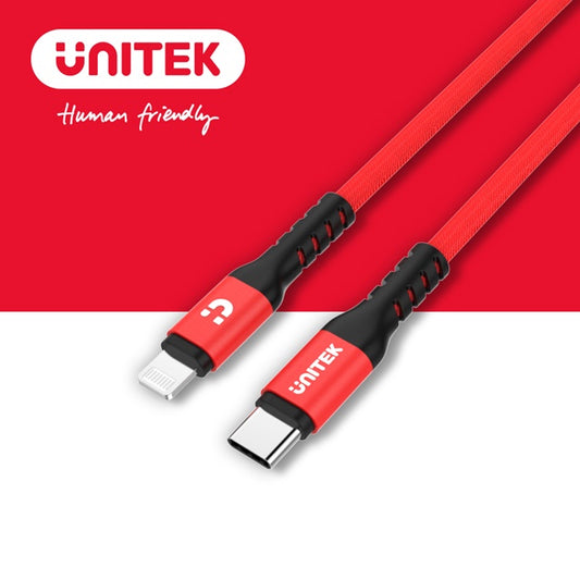 UNITEK MFi certified USB Type-C to Lightning fast charging transmission cable 1M (Y-C14060RD)