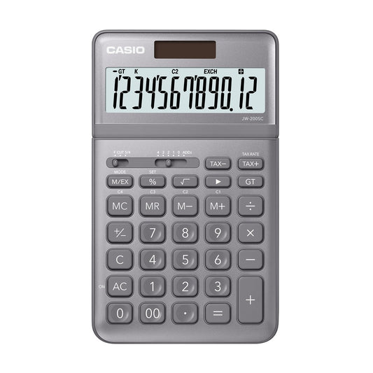 Casio JW-200SC Ash Fashion Series 12-bit Metal Office Calculator