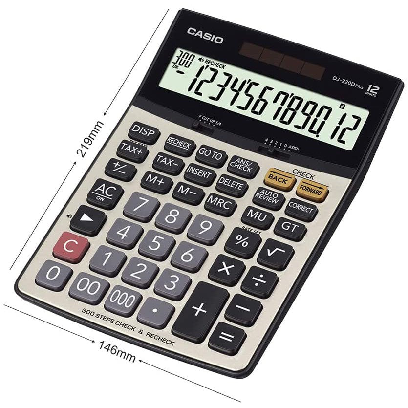 Casio Calculator DJ-220DPLUS Trade Store Calculator 12 Digit Function