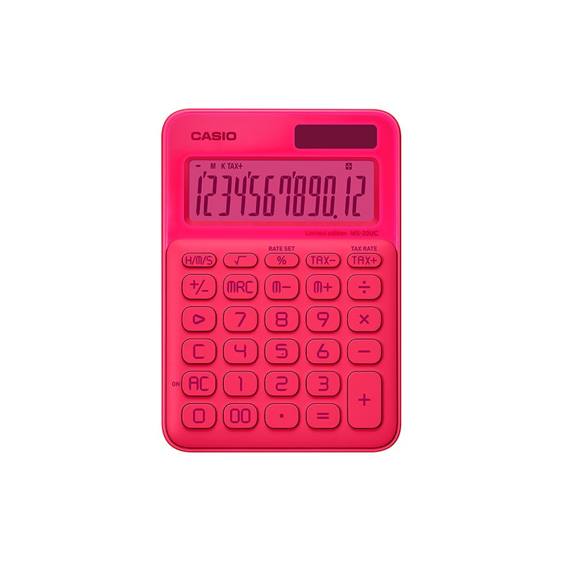 卡西歐計算器 MS 20 UC 霓虹燈粉紅色