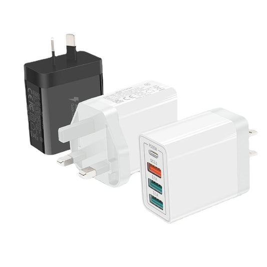 PD20W mobile phone charger 3U+1C multi-port adapter USB fast charging 4-port Android 5V3A charging head PD20W