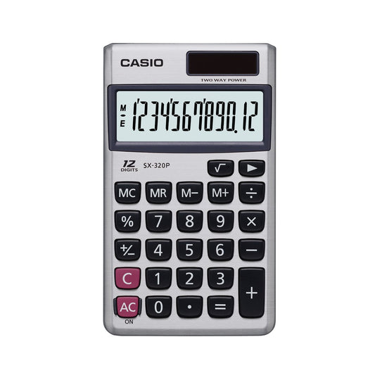 Casio SX-320P calculator 12-digit travel calculator