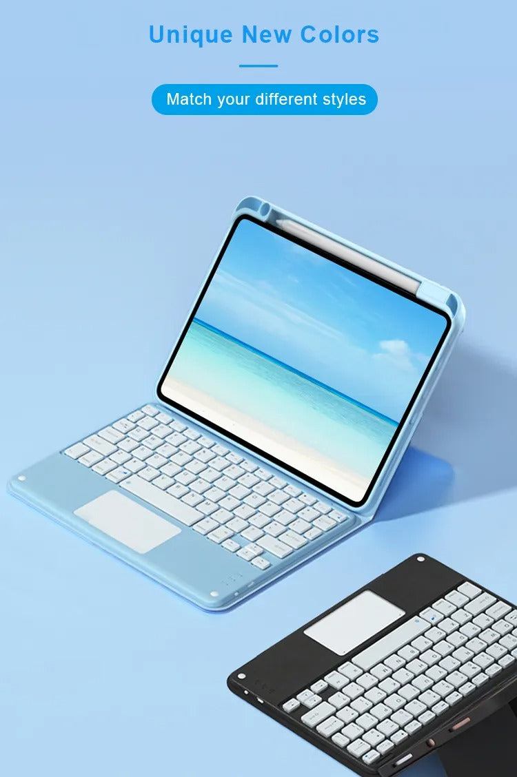 Suitable for iPad Air5/4 Bluetooth touch keyboard protective case Pro11 vertical screen with pen slot 10.2" protective case